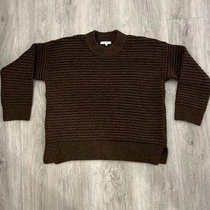 Madewell Sweater brown chunky crew neck sweater pullover